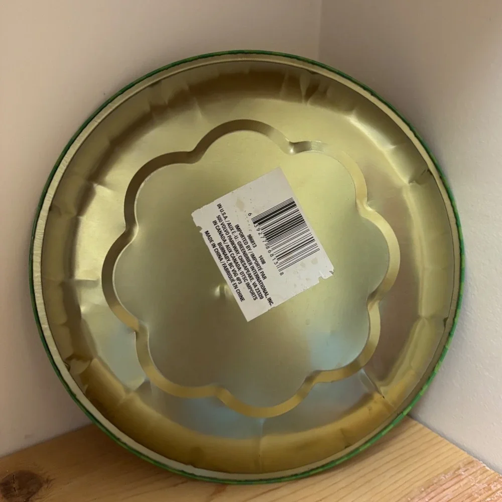 Jolly Holidays Snowman Tin Plate Decorative Christmas‎ Serving Platter preowned